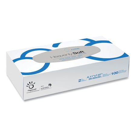 Papernet Heavenly Soft 2 Ply Facial Tissues, 100 Sheets, 30 PK 410945